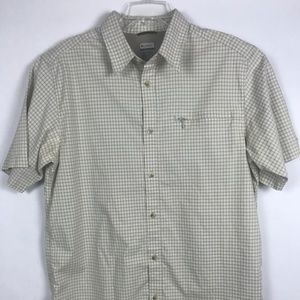 COLUMBIA TITANIUM Gray Stripe  Large Shirt